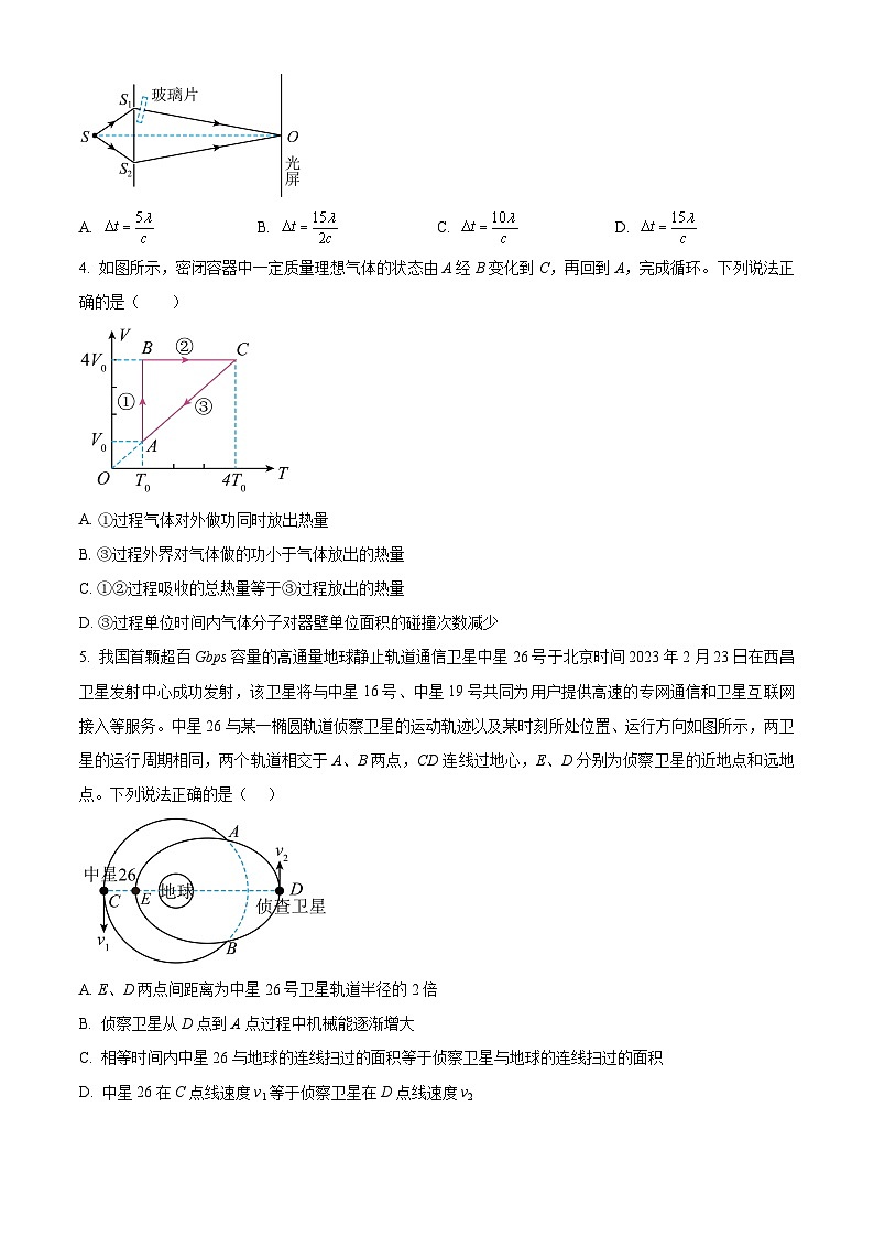 2024届山东省菏泽市牡丹区菏泽外国语学校高三下学期三模物理试题（学生版+教师版）02