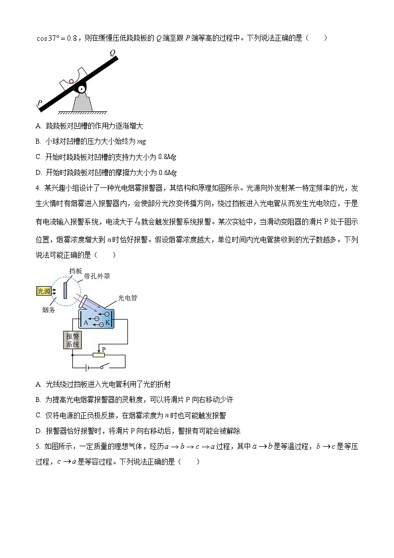 2024届山东省济宁市高三下学期三模物理试题（学生版+教师版）02