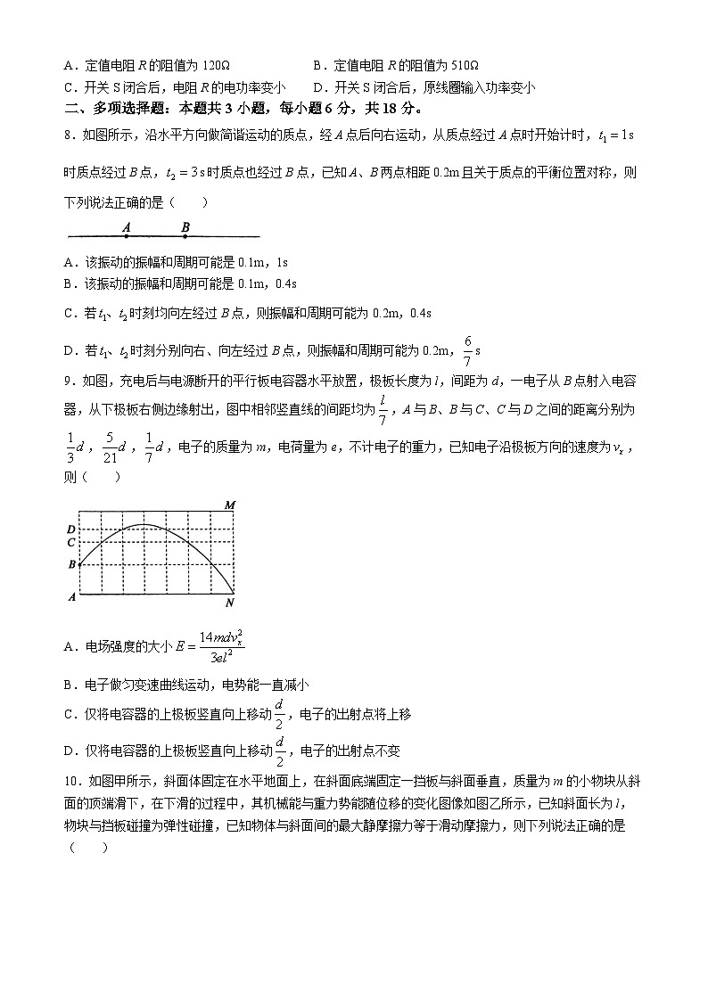 2024河北省高三下学期高考预测密卷一卷物理含解析第3页