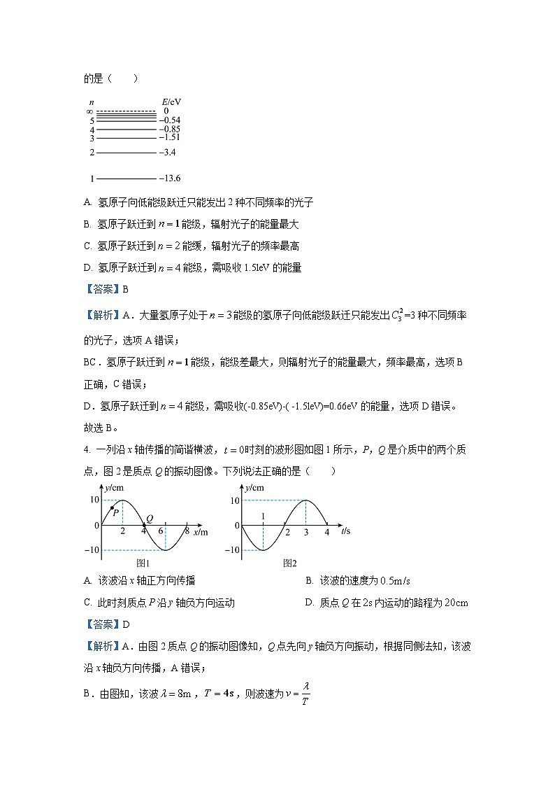 物理：北京市西城区2024届高三下学期第二次模拟测试试卷（解析版）第2页