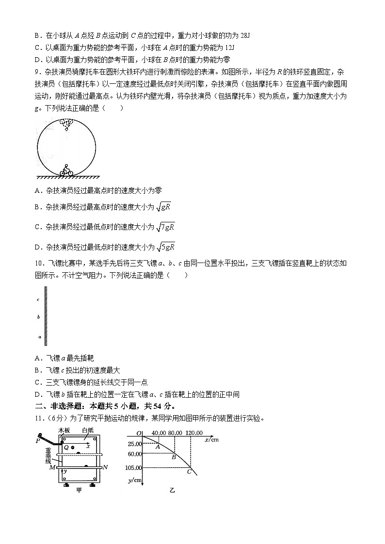 广西重点高中2023-2024学年高一下学期5月联合调研物理试卷03