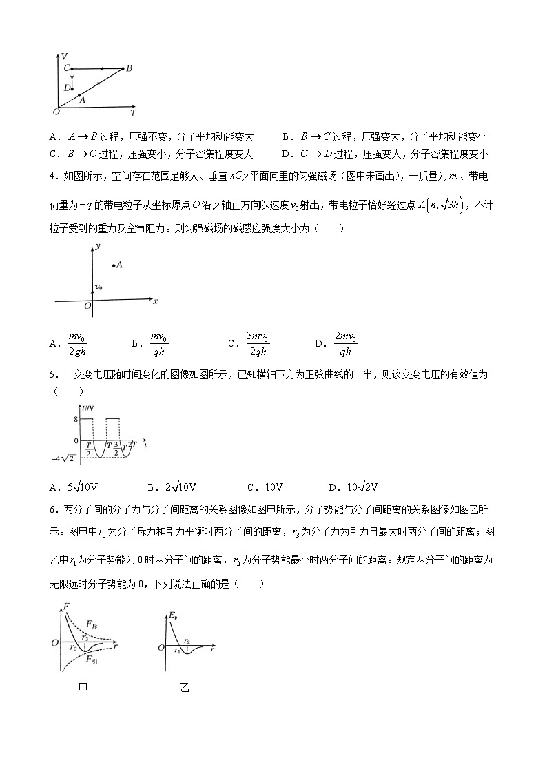 2024河南省创新发展联盟高二下学期5月月考试题物理含解析02
