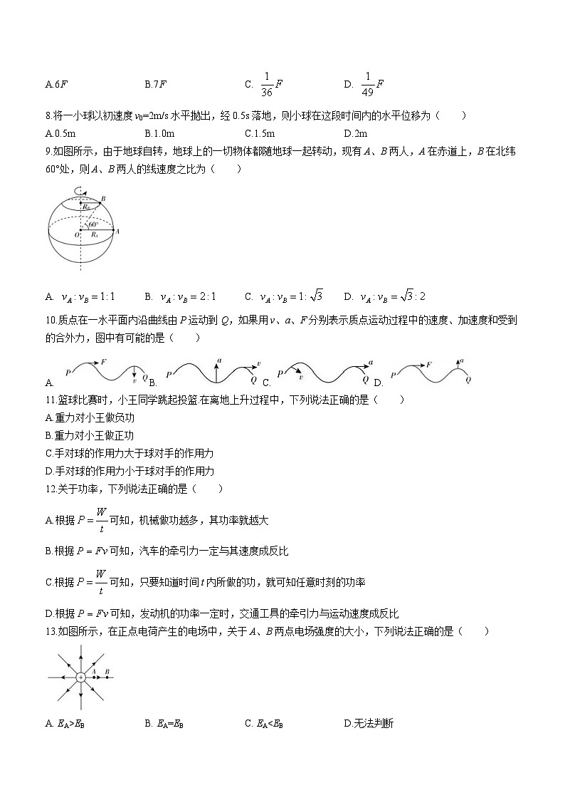 2024年湖南省高二下学期学业水平考试物理试题（含答案）第2页