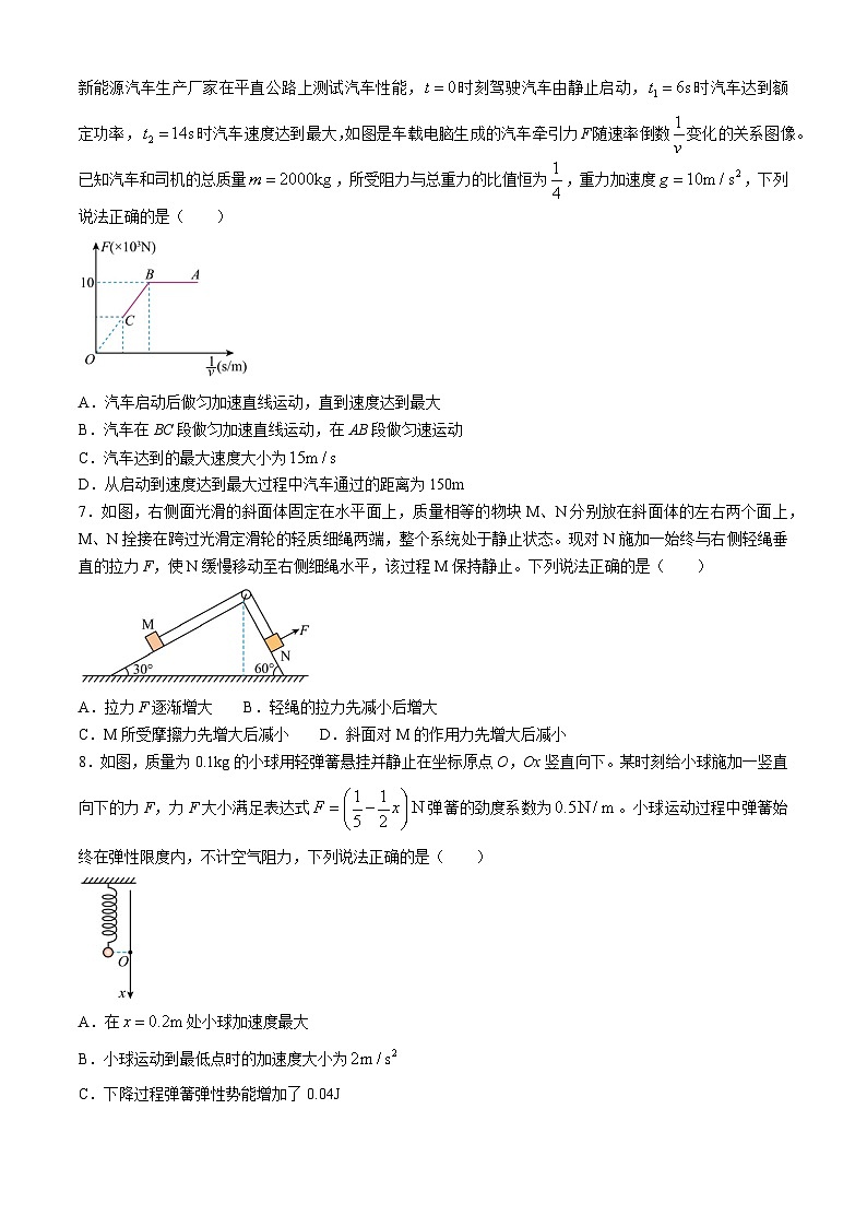 2024届山东省济南市历城第二中学高三下学期高考押题物理试题第3页