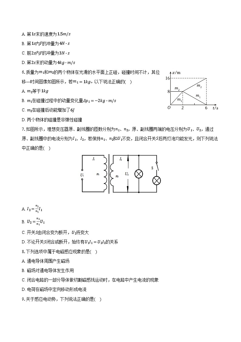 2023-2024学年北京市怀柔一中高二（下）期中物理试卷（含解析）02