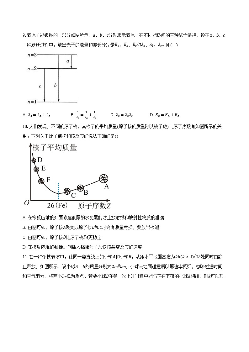 2023-2024学年陕西省西安市工业大学附属中高二（下）期中考试物理试卷（含解析）03