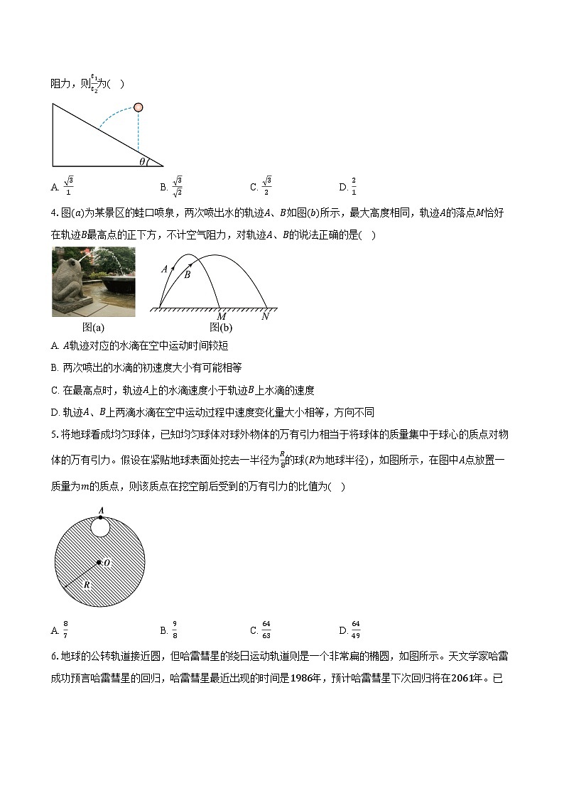 2023-2024学年陕西省安康市高一（下）期中物理试卷（含解析）第2页