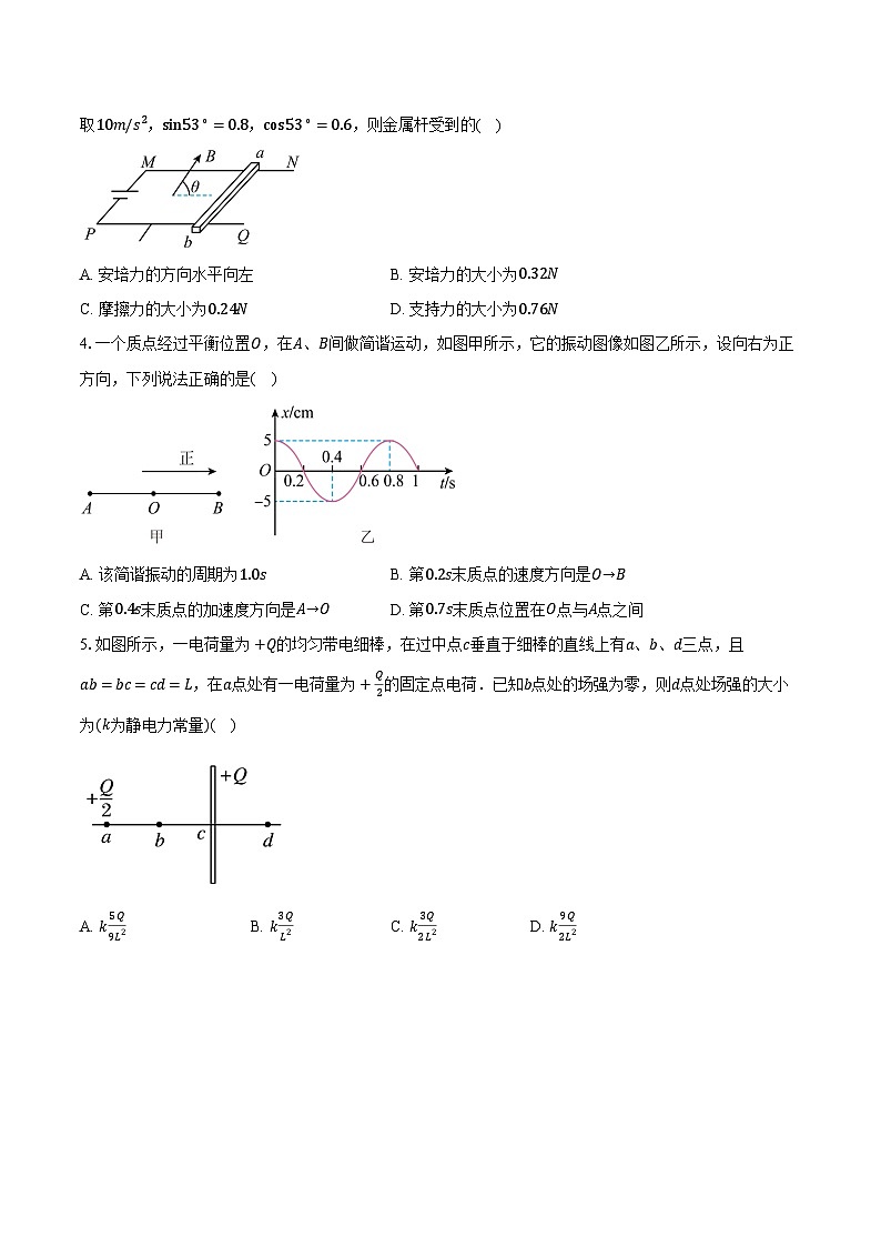2023-2024学年陕西省安康市高二（下）期中物理试卷（含解析）02