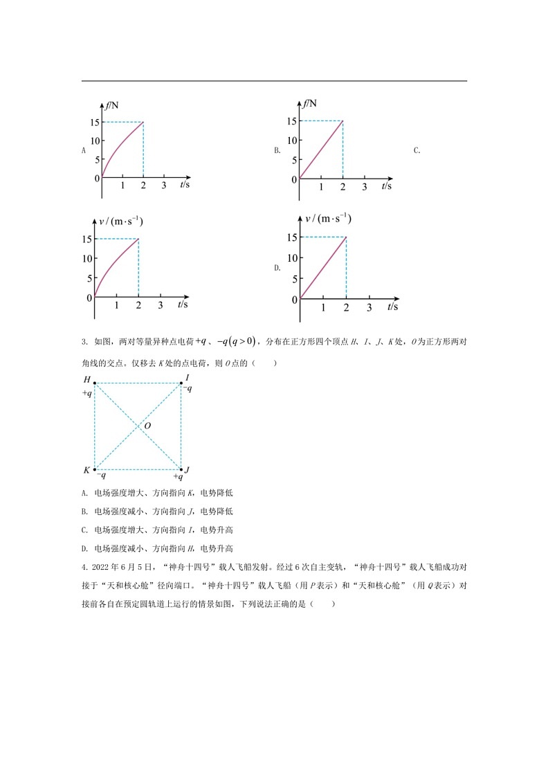 [物理]河北省唐山市迁西县第一中学2023届高三下学期二模考试物理试卷（含答案）第2页