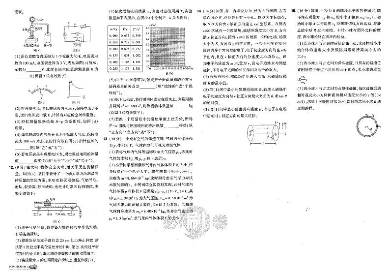 2024湖南省普通高中学业水平选择性考试物理试卷第2页