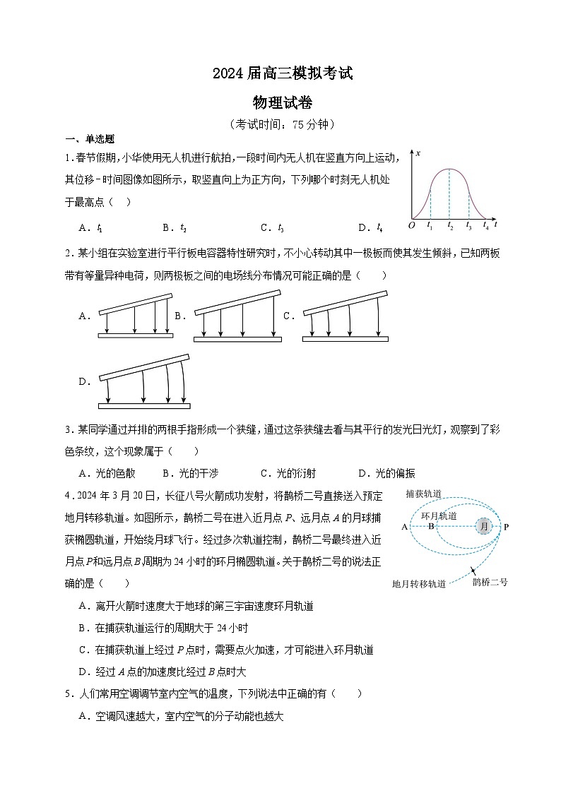 2024届江苏省连云港市东海县石榴高级中学高三下学期5月模拟考试物理试题01