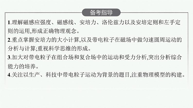 2025届高三一轮复习物理课件（人教版新高考新教材）第1讲　磁场　磁场对通电导线的作用力03