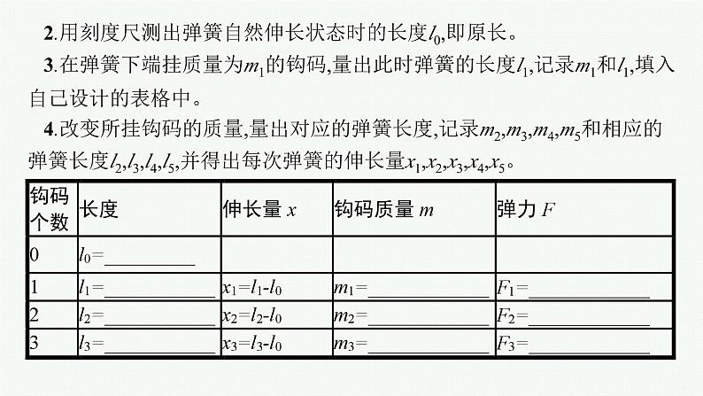 2025届高三一轮复习物理课件（人教版新高考新教材）实验2　探究弹簧弹力与形变量的关系06