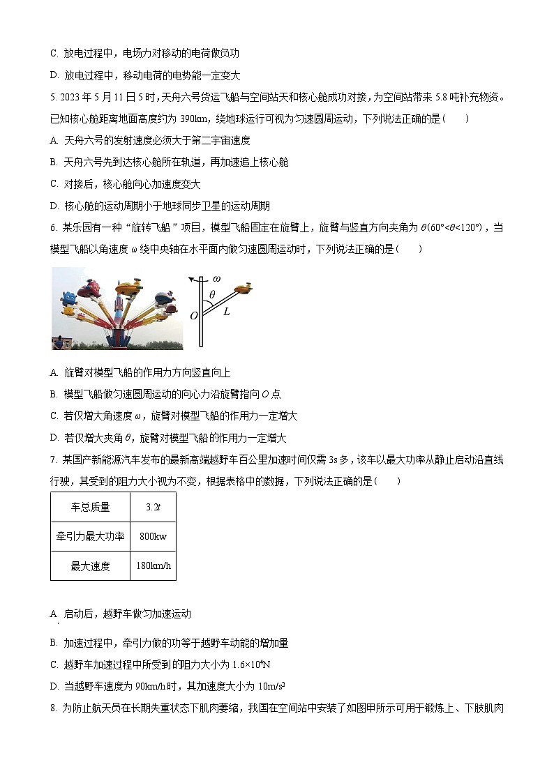 广东省佛山市2022-2023学年高一下学期期末物理试题（原卷版）第3页