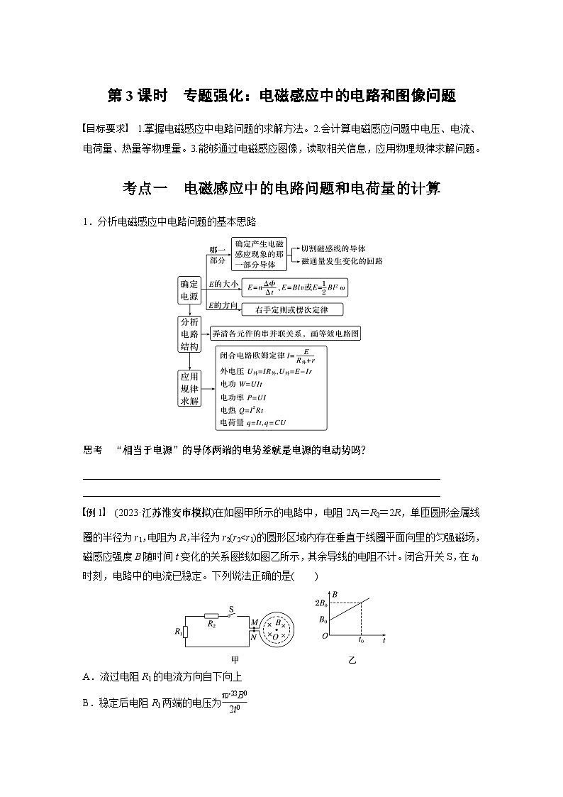 第十二章　第三课时　专题强化：电磁感应中的电路和图像问题2025版高考物理一轮复习课件+测试（教师版）+测试（学生版）01