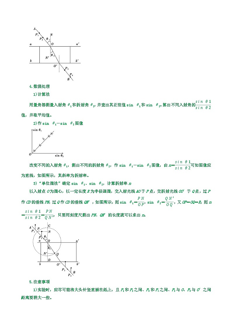 高中物理重难点96讲专题96测玻璃砖的折射率用双缝干涉测量光的波长(原卷版+解析)02