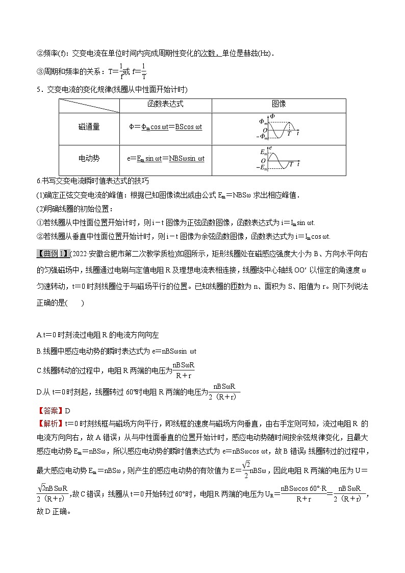 高考物理一轮复习12.1交变电流-交变电流的产生和描述(原卷版+解析)第2页