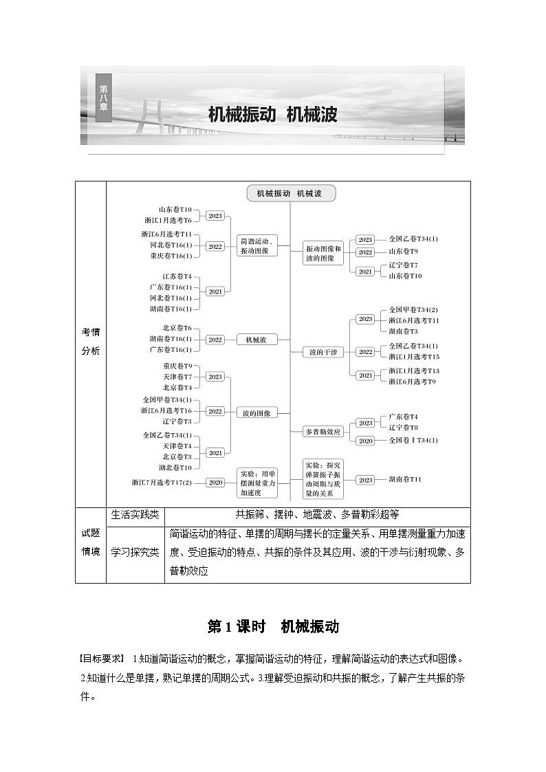 第八章　第1课时　机械振动（学生版）第1页