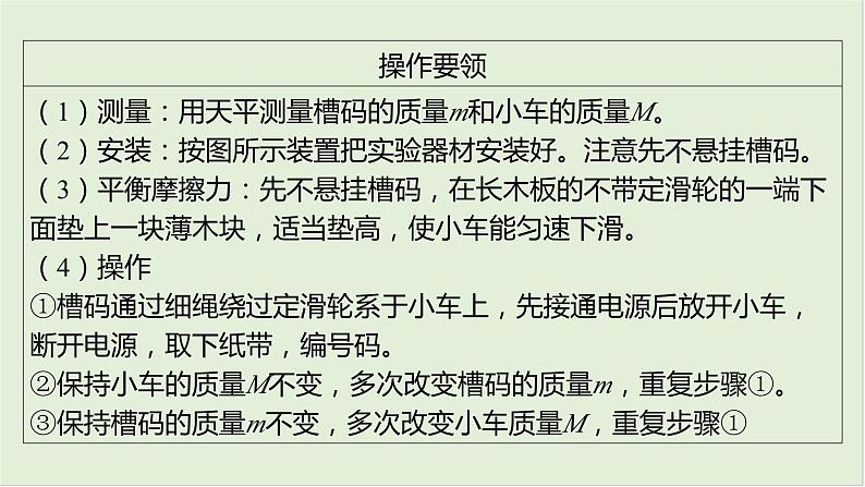 第三章牛顿运动定律第十八课时探究加速度与力、质量的关系2025高考物理二轮专题07