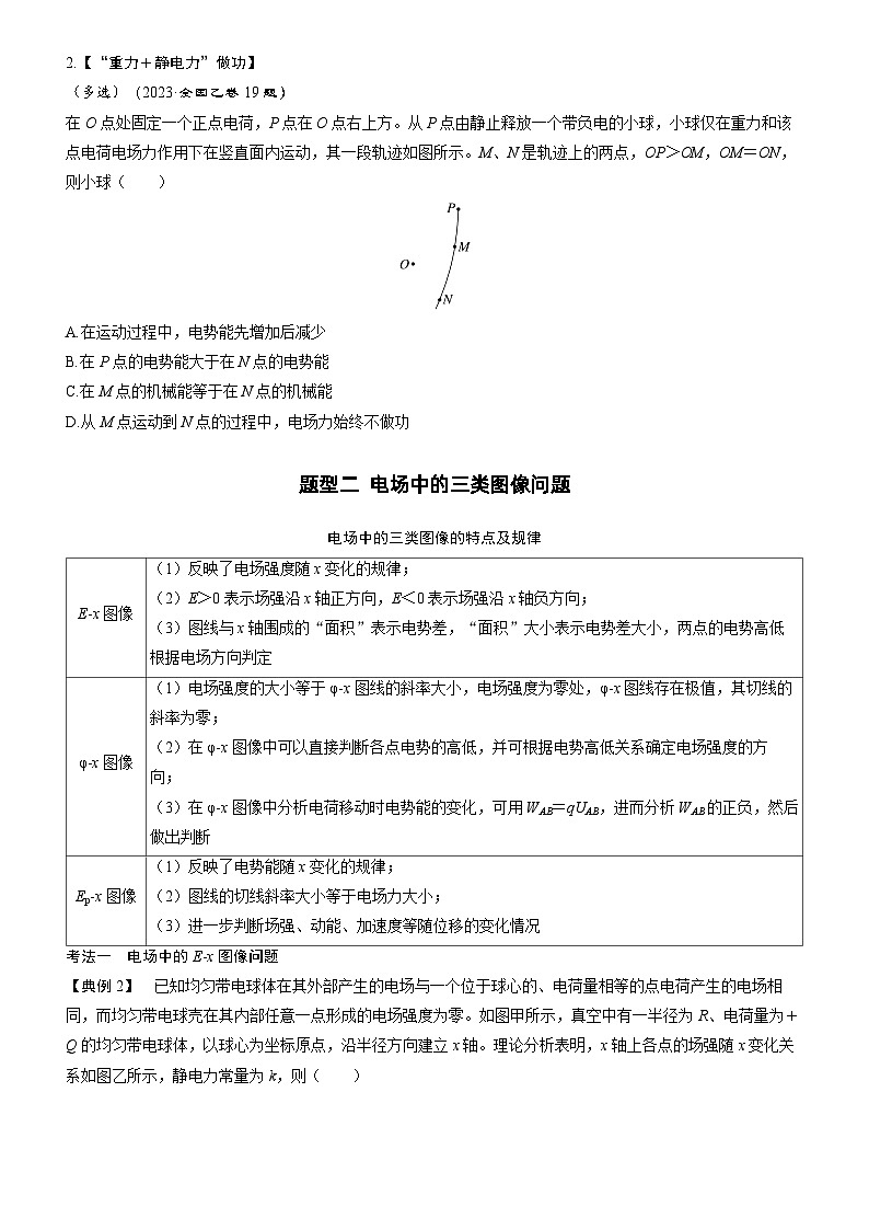 第九章  静电场 第45课时　电场中的功能关系及图像问题　[重难突破课]学生用第2页