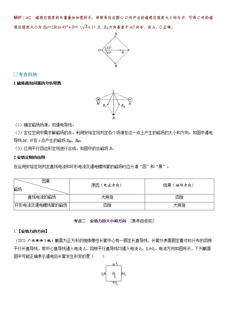 第十一章　磁场第56课时　磁场及其对电流的作用　[双基落实课]教师用第3页
