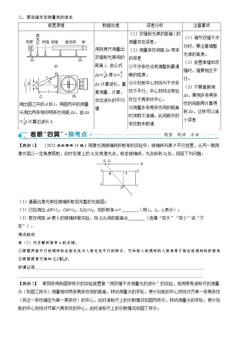 第十四章  光学 第73课时　光学实验　[实验增分课]学生用第2页