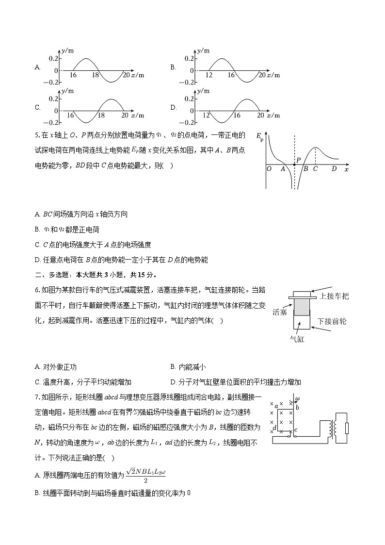 2024届天津市新华中学高三下学期模拟考试（十一）物理试卷02