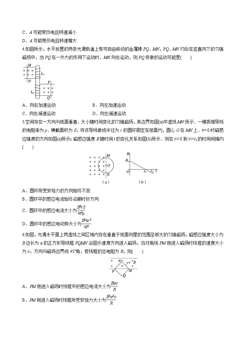 高考物理一轮复习小题多维练(全国通用)第24练电磁感应(原卷版+解析)03