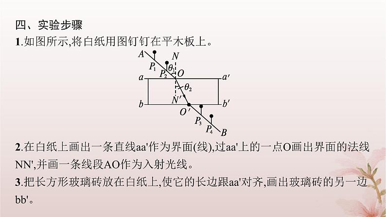 2024_2025学年新教材高中物理第4章光1.光的折射第2课时实验测量玻璃的折射率课件新人教版选择性必修第一册第5页