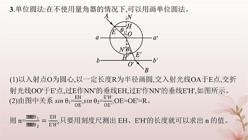 2024_2025学年新教材高中物理第4章光1.光的折射第2课时实验测量玻璃的折射率课件新人教版选择性必修第一册第8页