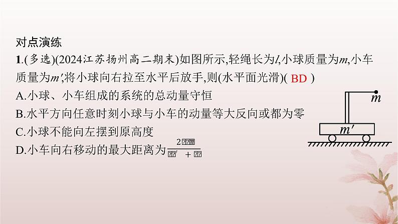 2024_2025学年新教材高中物理第1章动量守恒定律专题提升2动量守恒定律的应用课件新人教版选择性必修第一册07