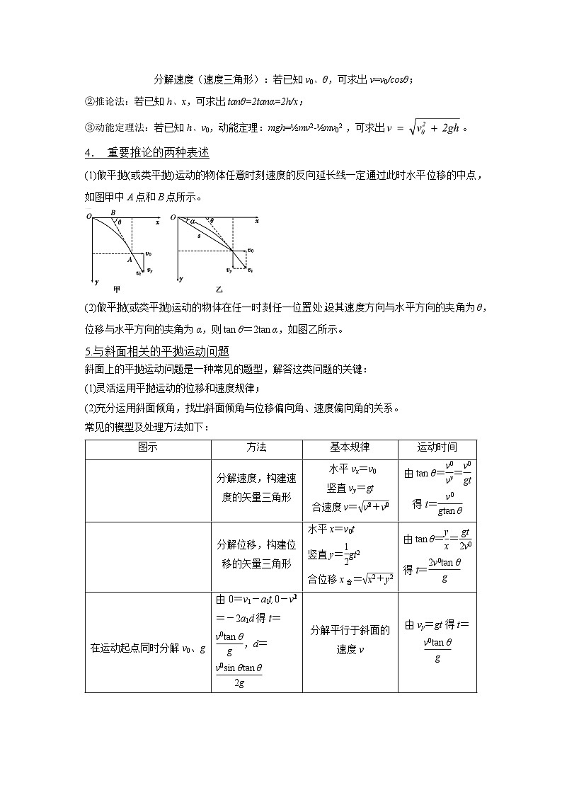 2022年高考物理三轮冲刺过关查补易混易错03力与曲线运动(原卷版+解析)03