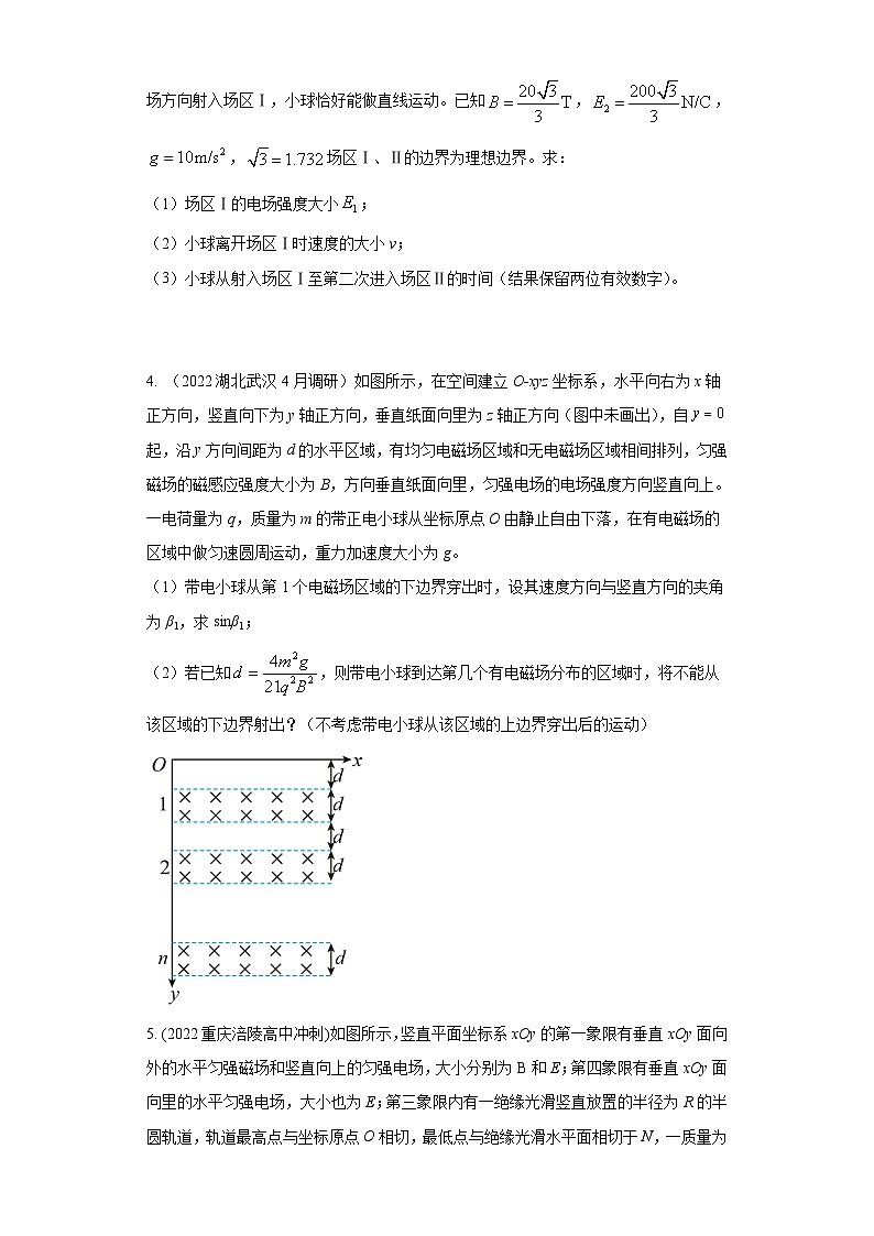 高考物理磁场常用模型最新模拟题精练专题18电场磁场和重力场复合场模型(原卷版+解析)第3页