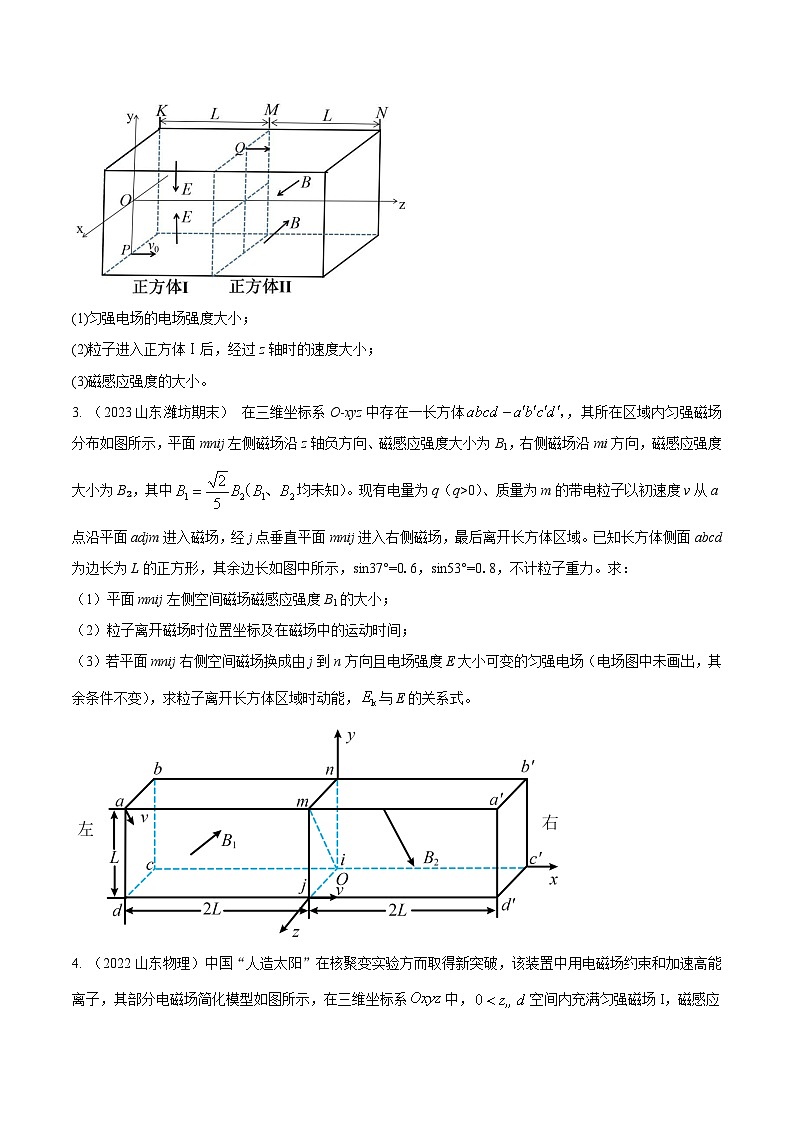 高考物理磁场常用模型最新模拟题精练专题21.带电粒子在空间电磁场中的运动(原卷版+解析)第2页