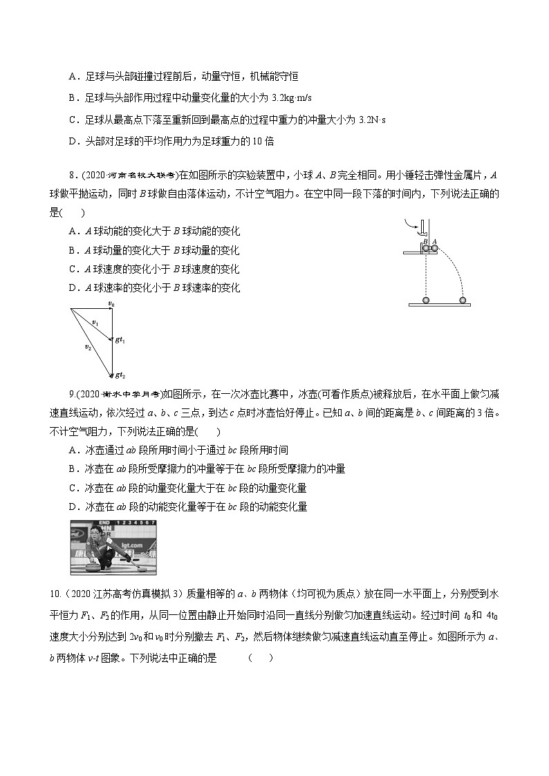高考物理动量常用模型最新模拟题精练专题1动量定理(原卷版+解析)第3页