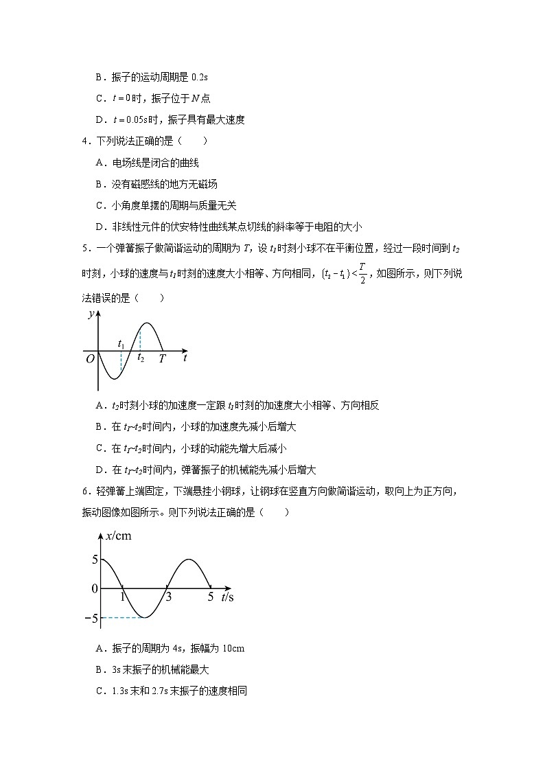 人教版（2019）高中物理选择性必修一单元测试卷（二）（老师+学生）02