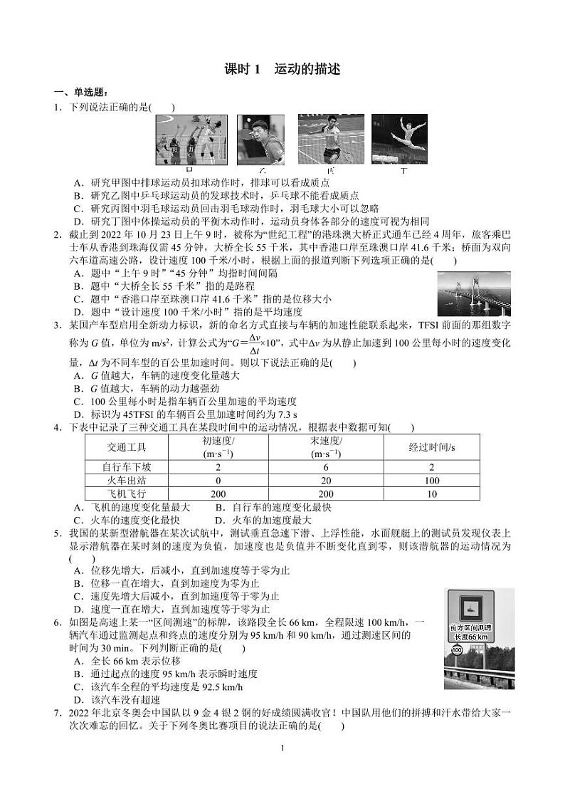2024年新高三物理暑假作业目录+全部课时02