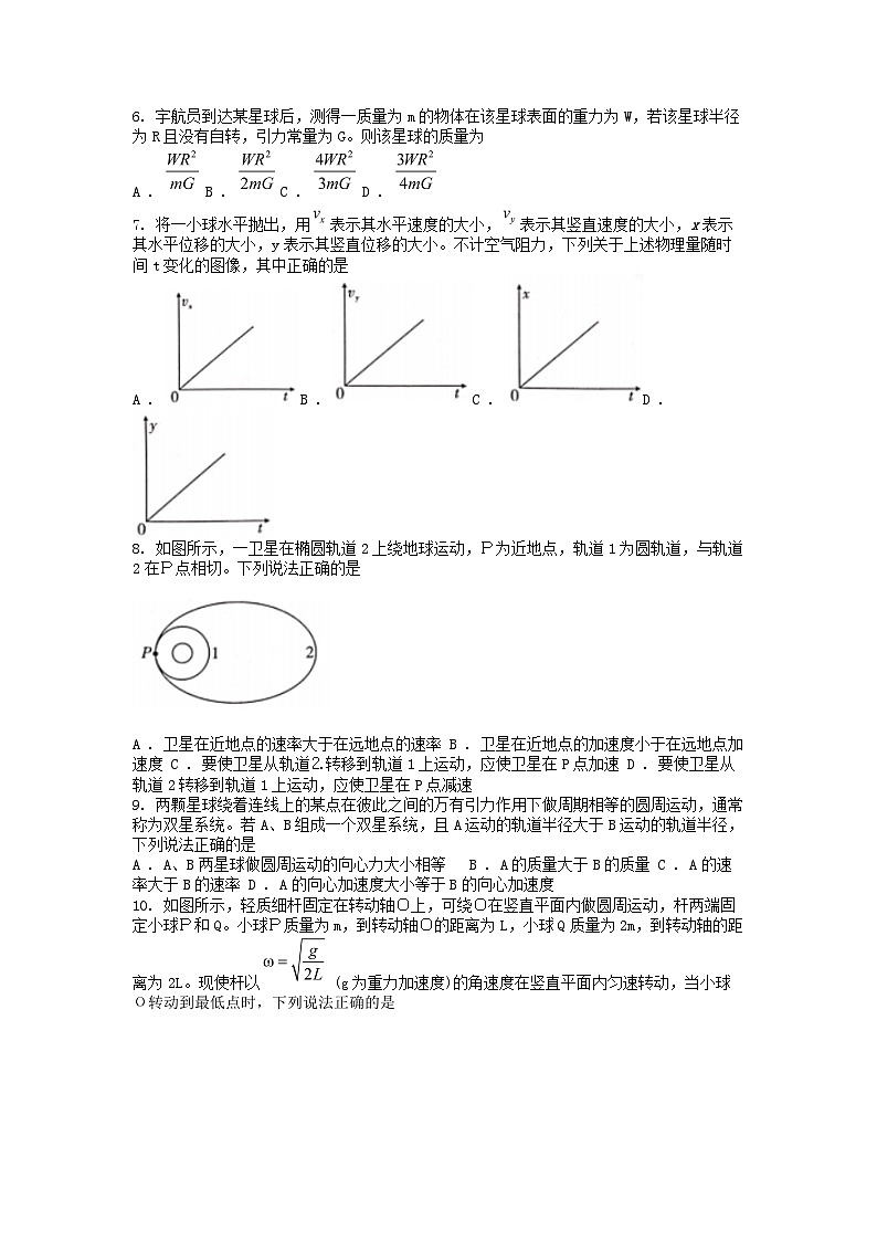 [物理]云南省保山第一名校2023-2024学年高一下学期期中教学质量监测试卷02