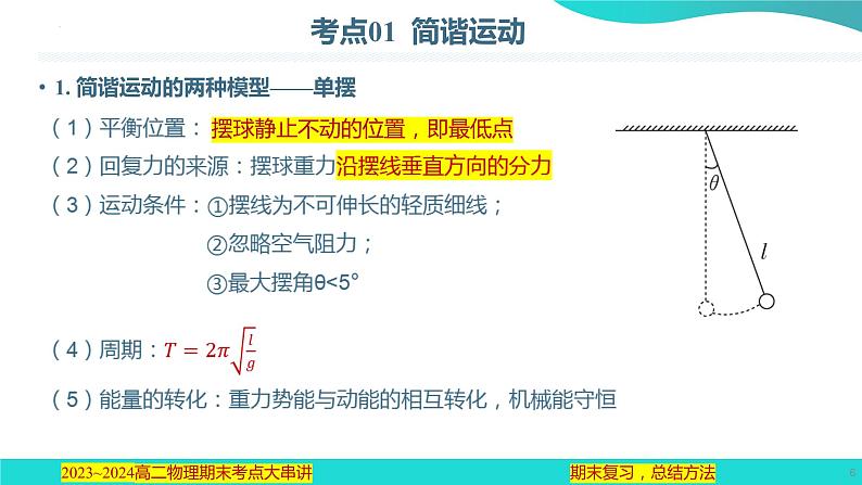 专题01  机械振动和机械波【考点串讲PPT】2023-2024学年高二物理下学期期末考点大串讲（人教版2019）06