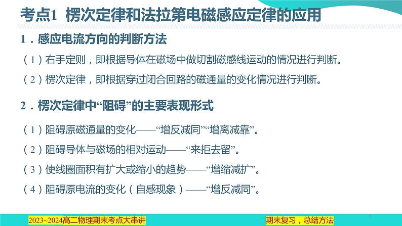 专题04  电磁感应【考点串讲PPT】2023-2024学年高二物理下学期期末考点大串讲（人教版2019）第5页