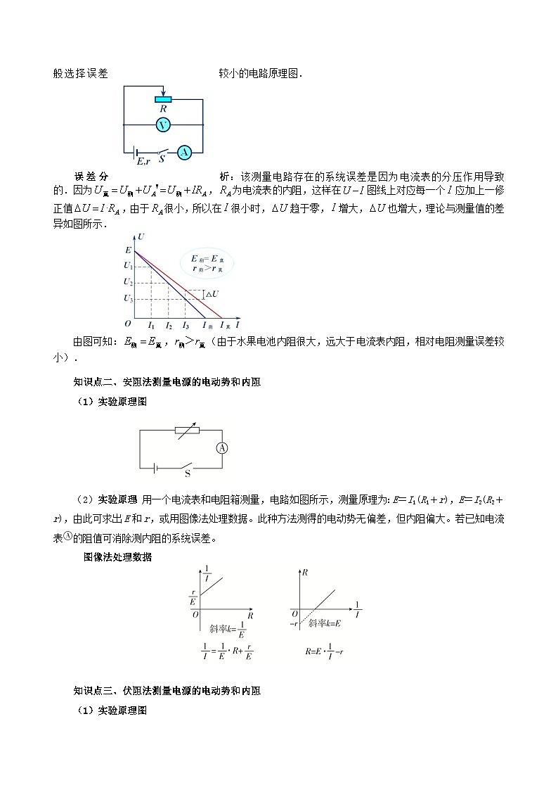 第09讲 实验  测量电源的电动势和内阻（原卷版） （自主复习）2024年新高二物理暑假提升精品讲义（人教版2019）第3页