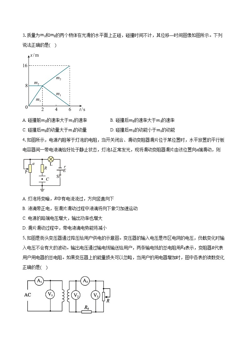 2023-2024学年湖南省常德市沅澧共同体高二（下）期中考试物理试卷（含答案）02
