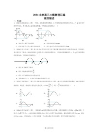 [物理][二模]2024北京高三试题分类汇编：波的描述