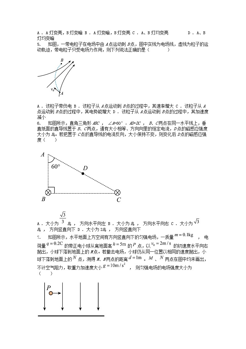 [物理][期中]四川省眉山市仁寿实验名校2023-2024学年高二(下)期中物理试卷02
