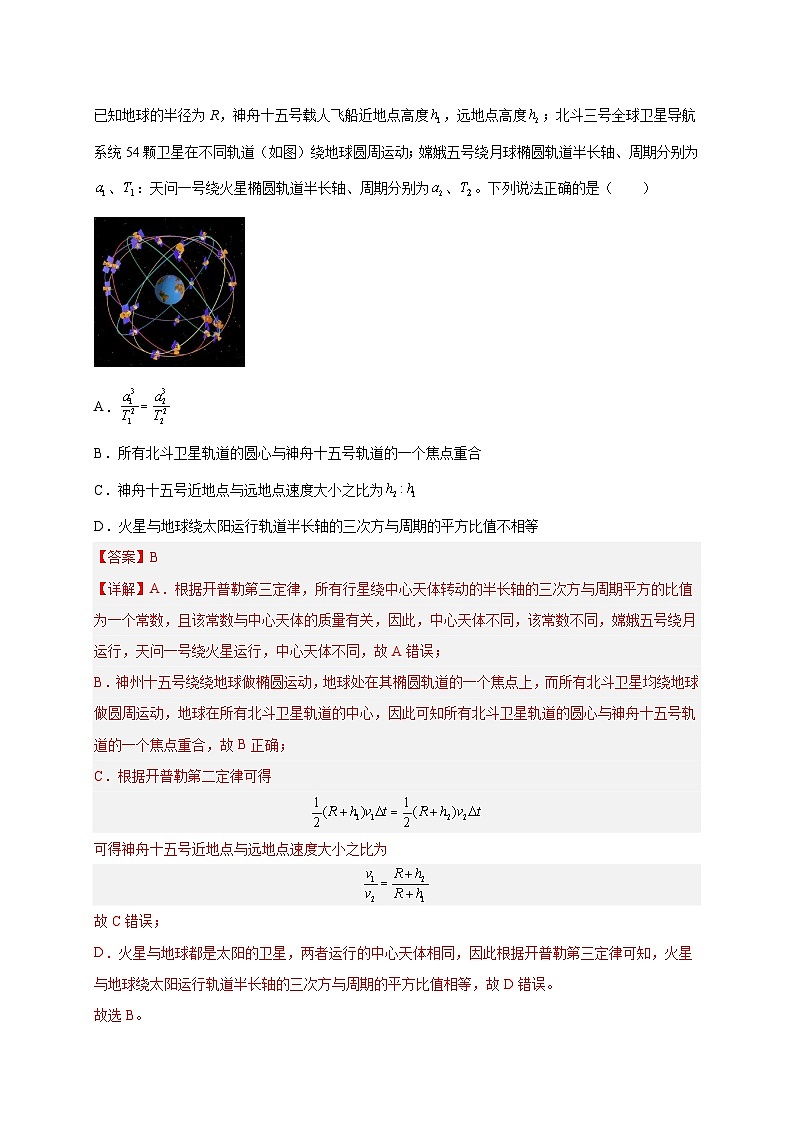 【暑假衔接】人教版新高二物理 暑假衔接讲义 第12讲 复习专题十 万有引力（教师版）第2页