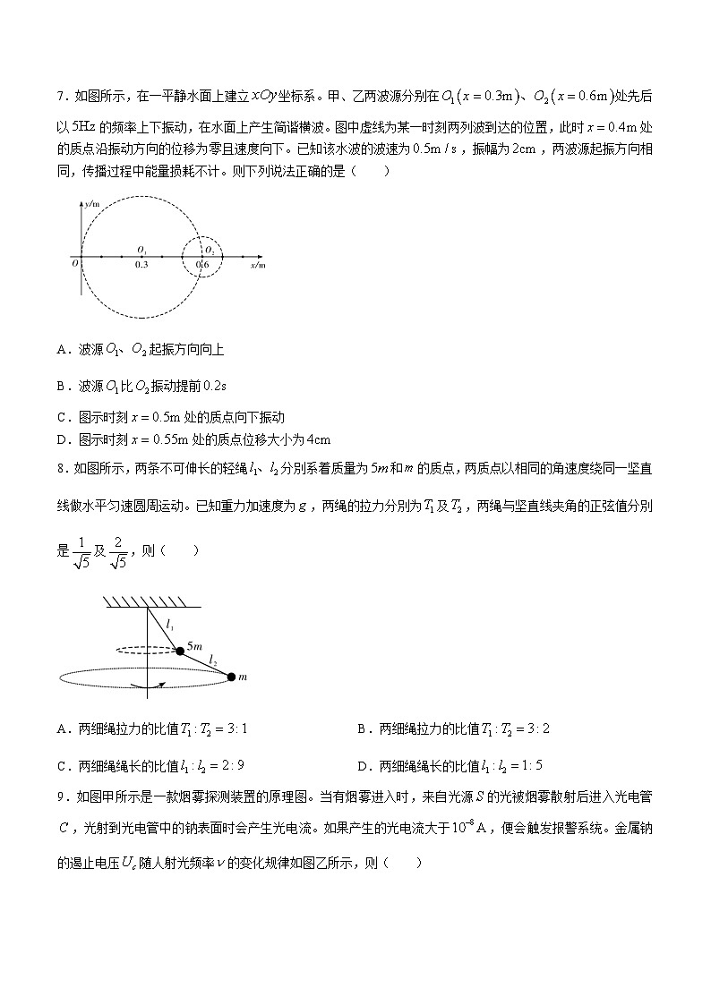 湖北省咸宁市2023-2024学年高二下学期6月期末联考物理试卷（Word版附答案）03