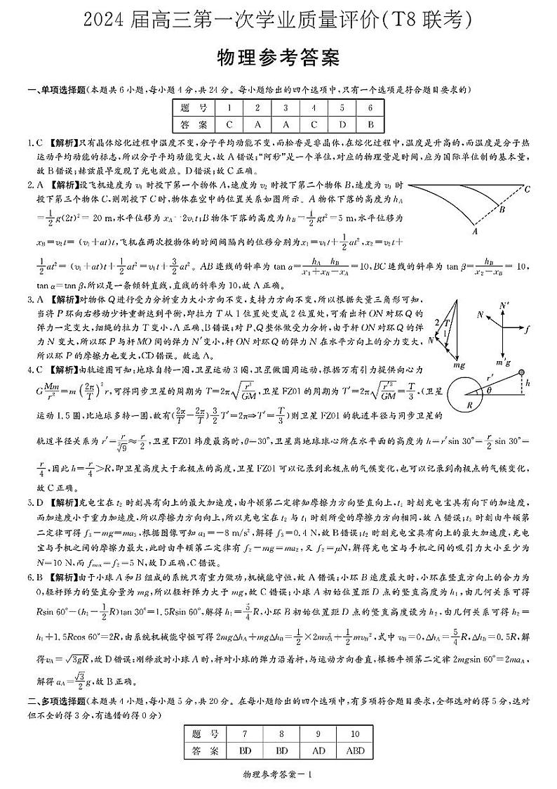 物理答案第1页