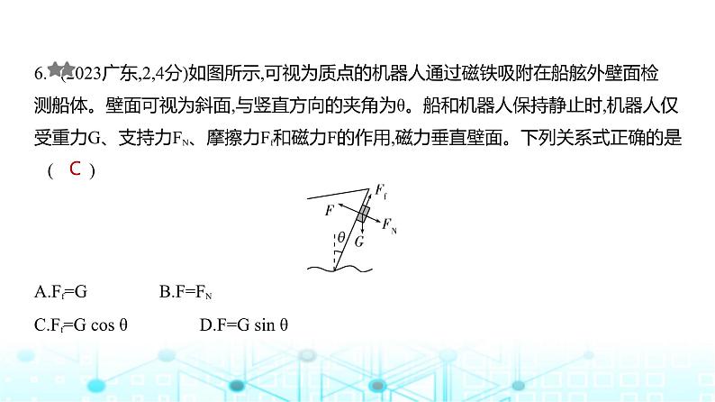 新高考物理一轮复习专题二相互作用练习课件第6页