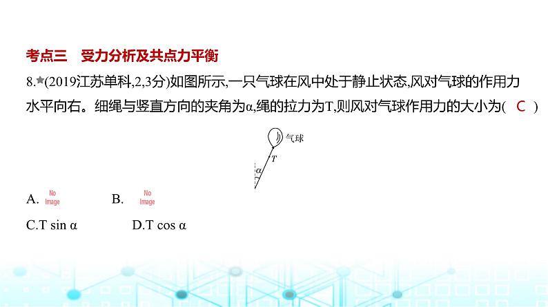 新高考物理一轮复习专题二相互作用练习课件第8页