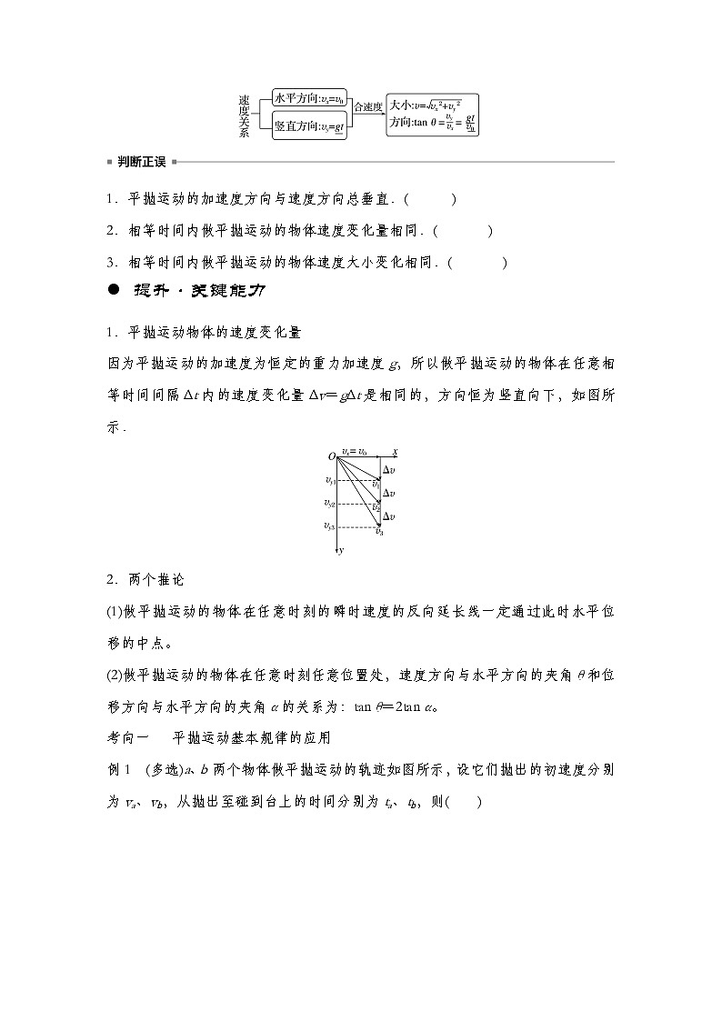 【备战2025年高考】 高中物理一轮复习 运动和力的关系专题   第4章 第2讲　抛体运动导学案（教师版+学生版）02